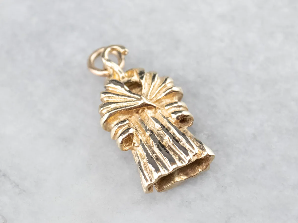 14K Gold Mink Coat Charm