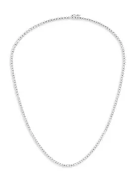 14K W Gold 4.96ctw H/VS1 Lab Created Diamond Tennis Necklace