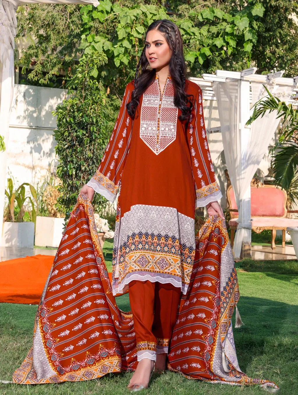 3 Piece Unstitched Suit KTE-1560