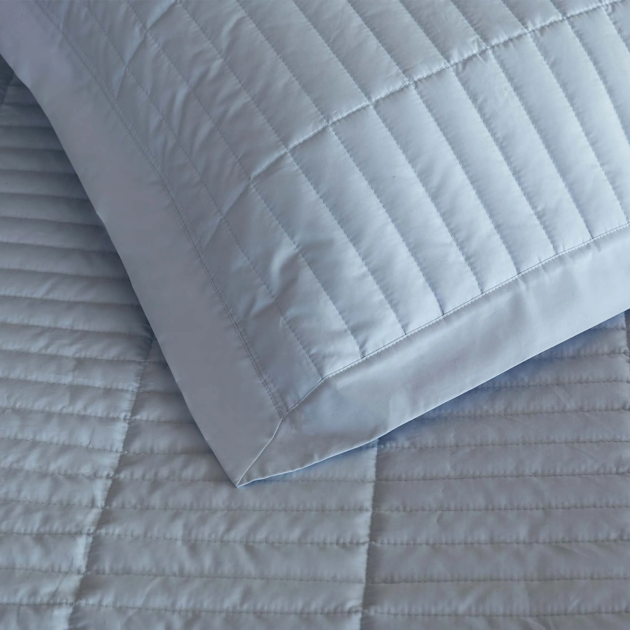 400TC Percale Quilted Euro Sham | Amalia Home Fresco