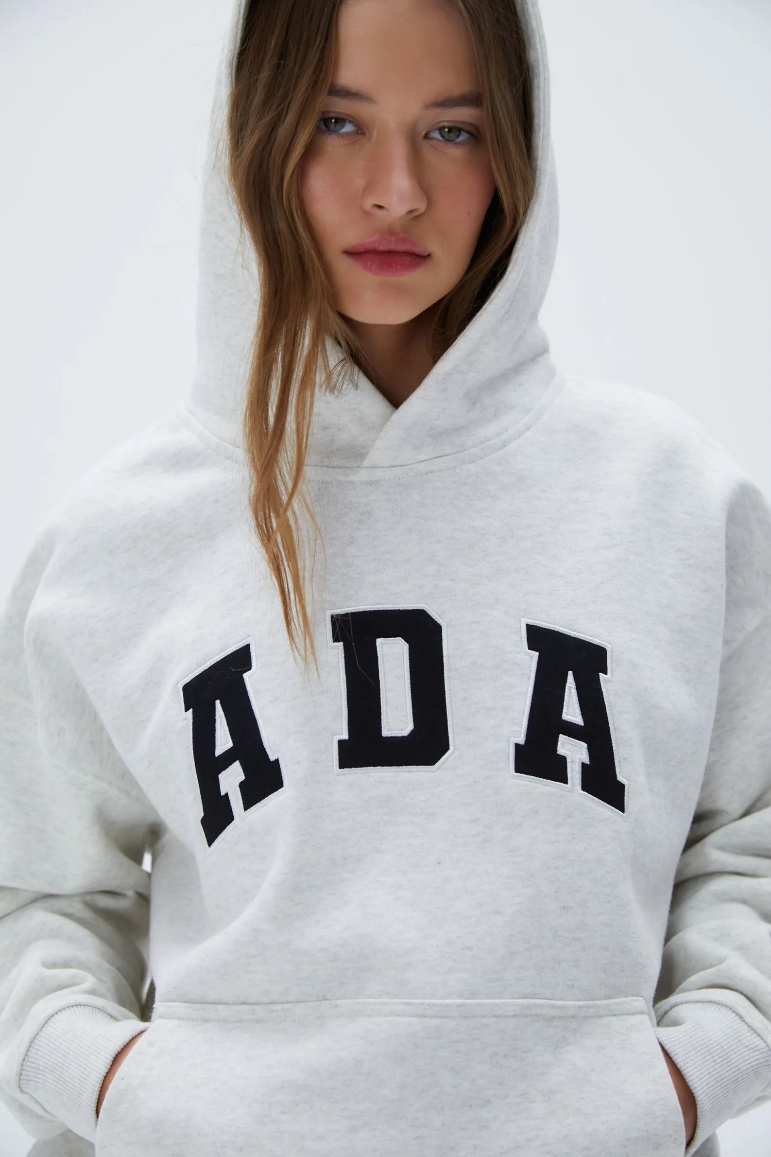 ADA Oversized Hoodie - Light Grey Melange