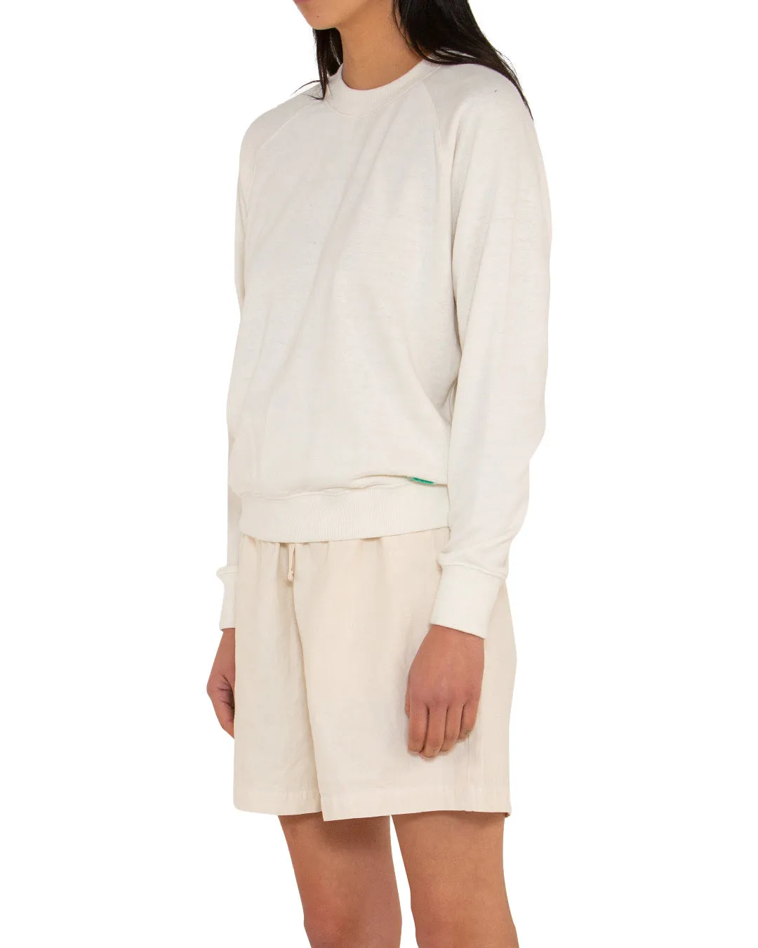 Aggie Hemp Crew Oversized Fit) - Natural