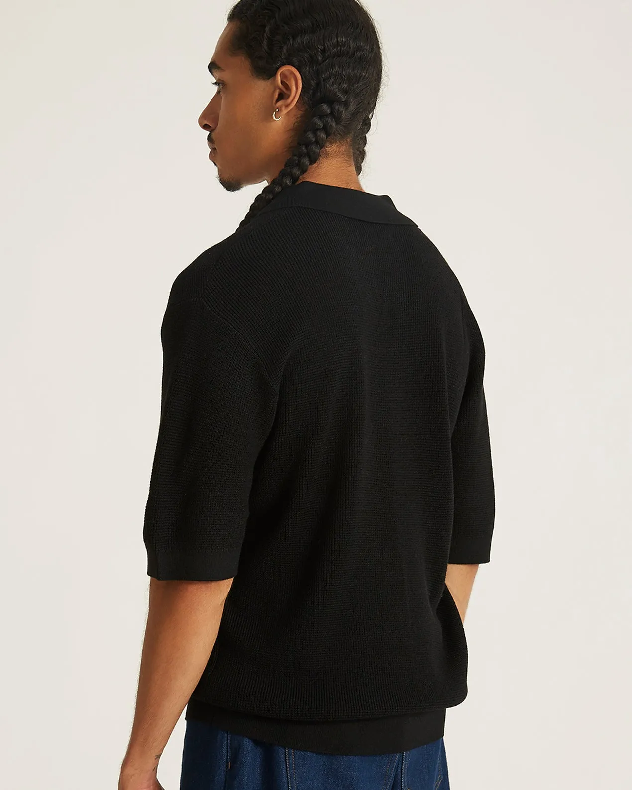 Alex Merino Wool Open Placket Polo