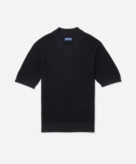 Alex Merino Wool Open Placket Polo