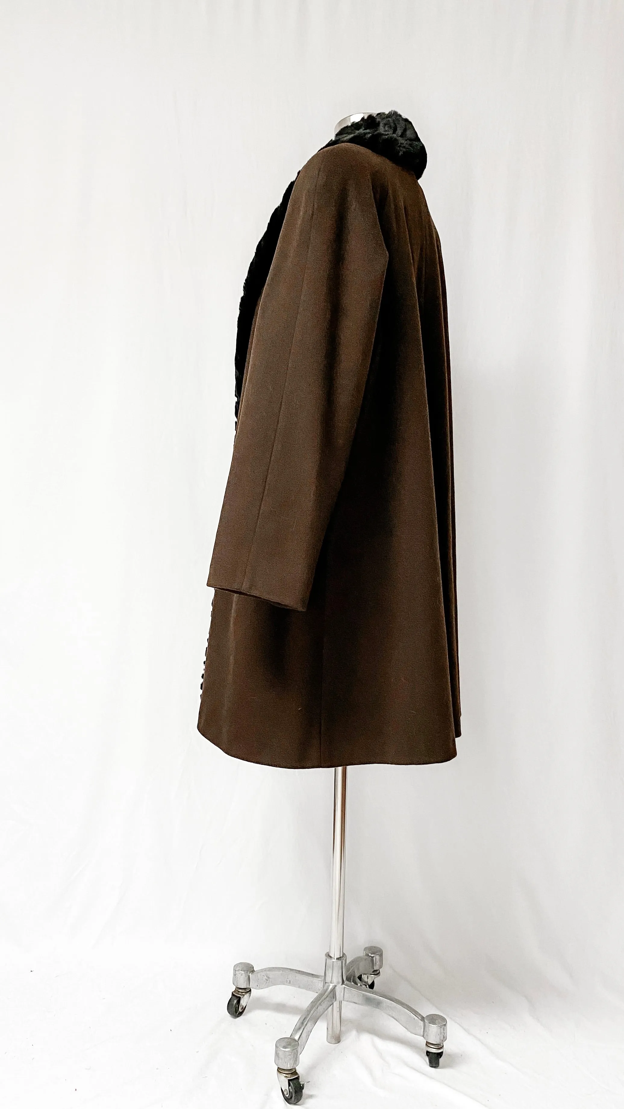 Alorna Brown & Black Wool Winter Coat (XL/XXL)