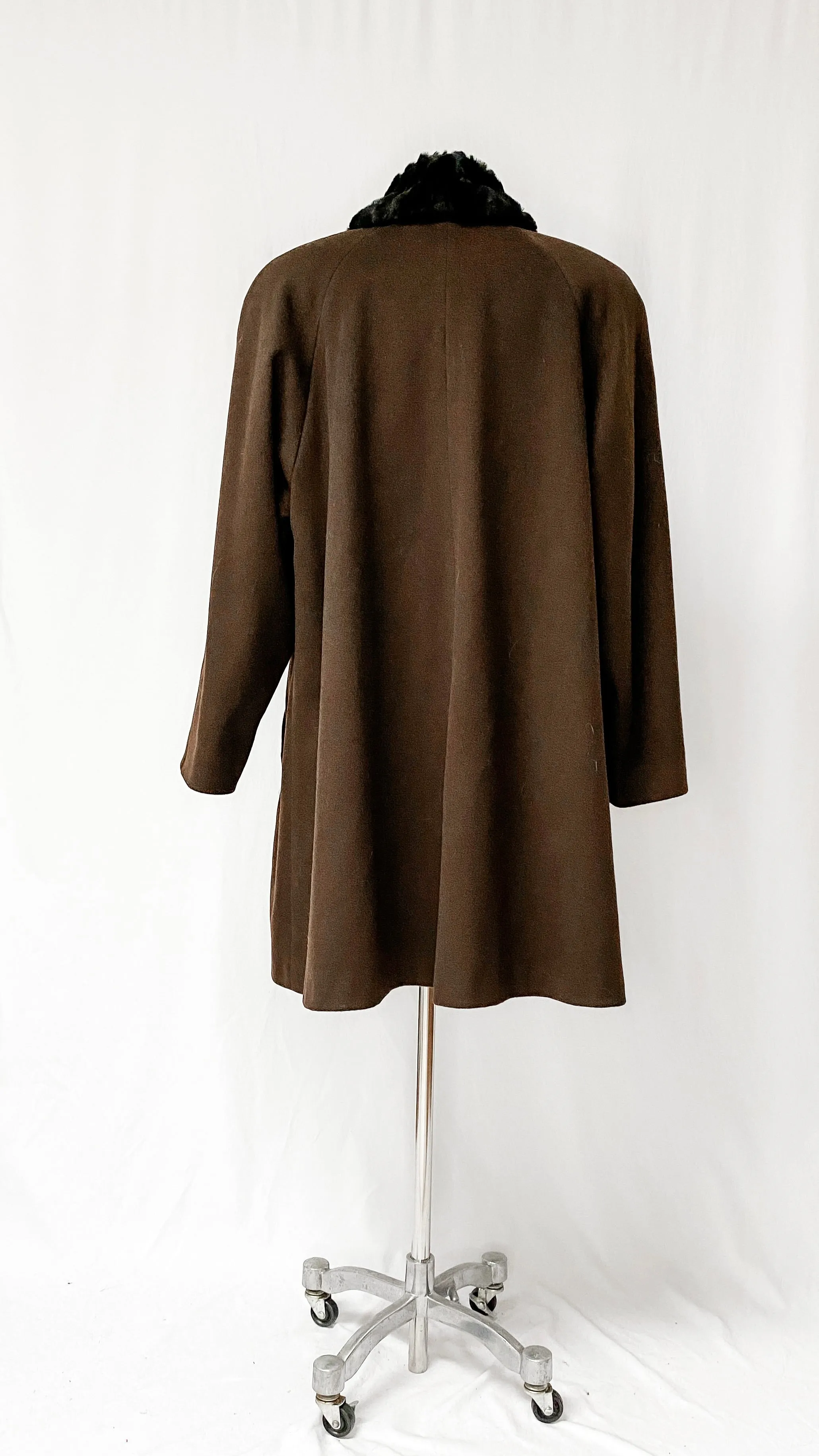 Alorna Brown & Black Wool Winter Coat (XL/XXL)