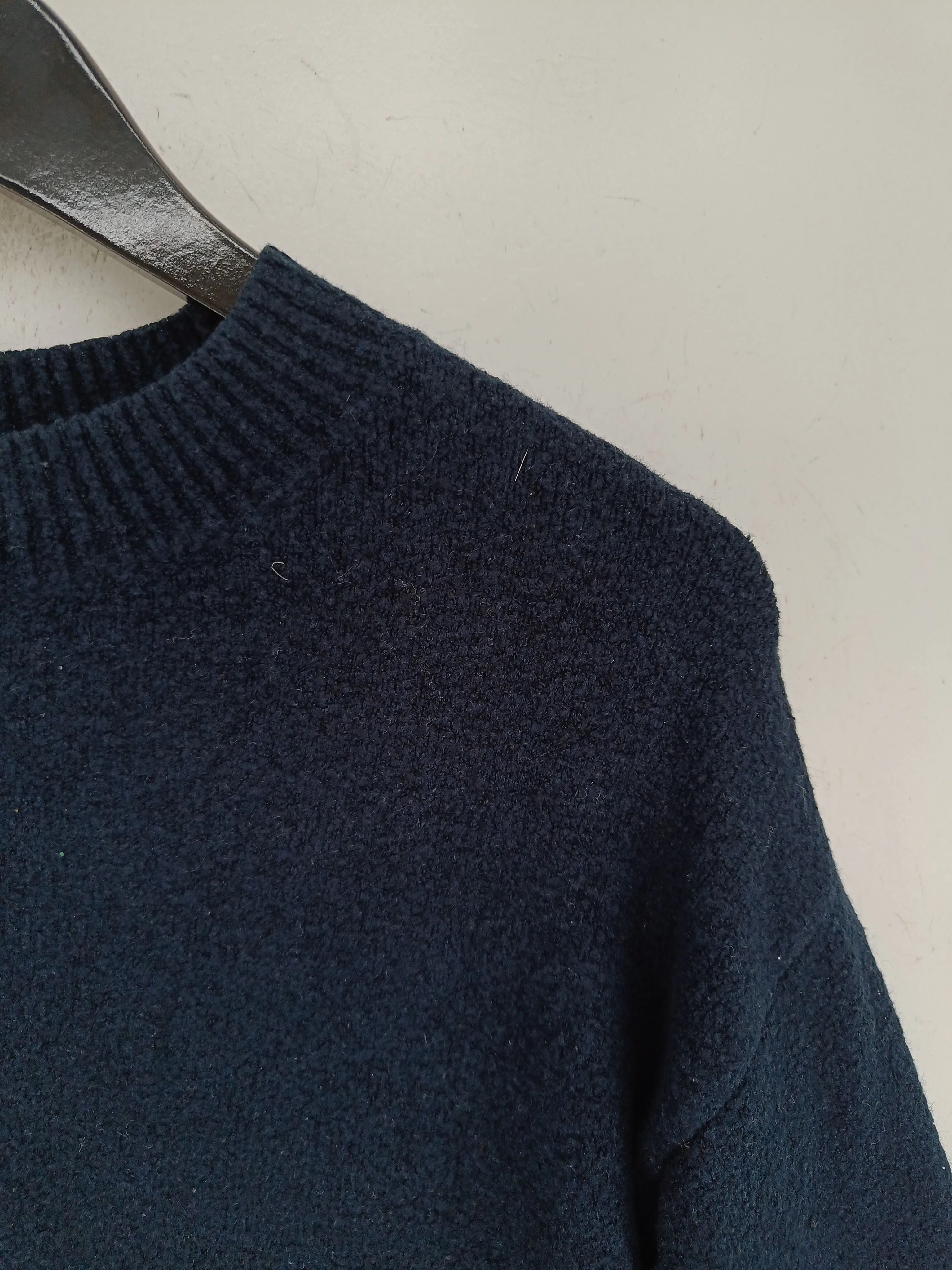 & Other Stories Men's Jumper S Blue Cotton with Acrylic, Cashmere, Polyamide