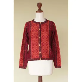 Sure, I can help with that. How about Cozy Andean Alpaca Poinsettia Patterned Sweater?