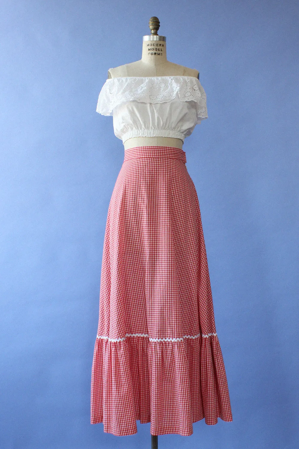 Apple Picking Maxi Skirt M