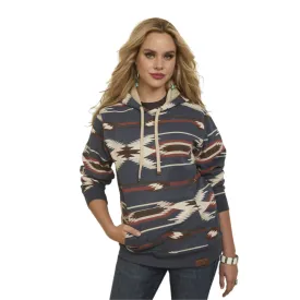 Ariat Ladies Chimayo Aztec Print Jacobo Navy Hoodie 10046467