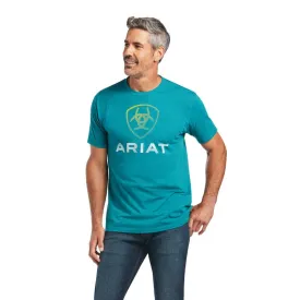 Ariat Men's Blends Teal Green Heather Short Sleeve T-Shirt 10039944