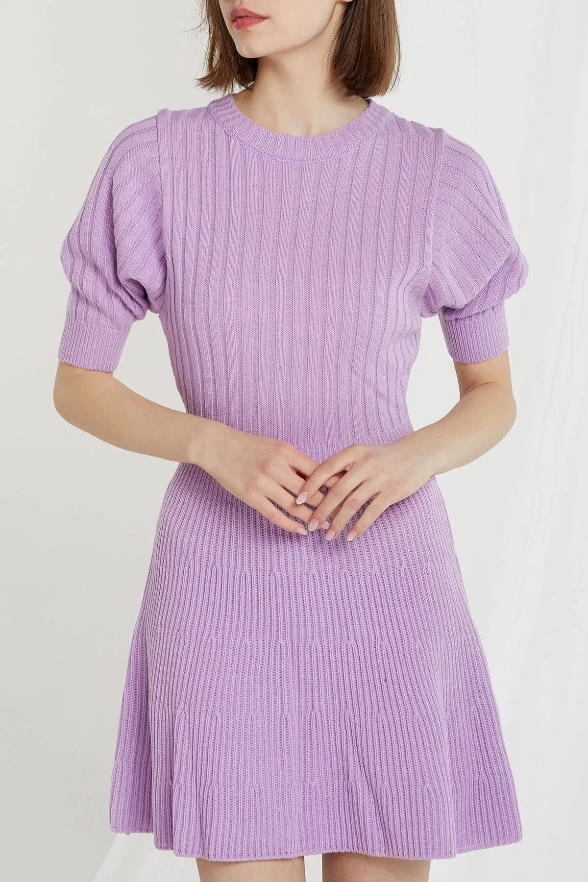 Bianca Puff Sleeve Knit Dress-2 Colors