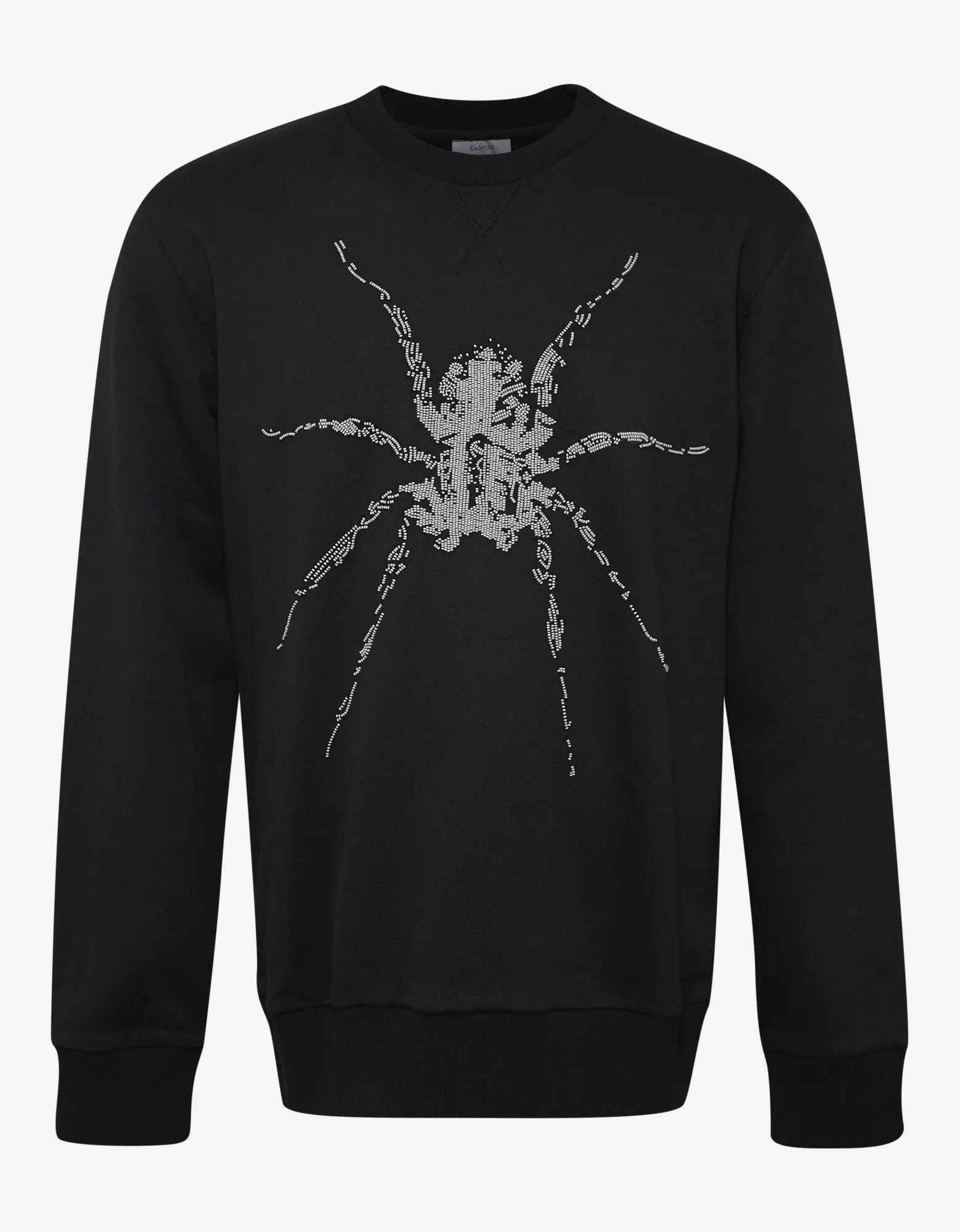 Black Beaded Spider Graphic Sweatshirt