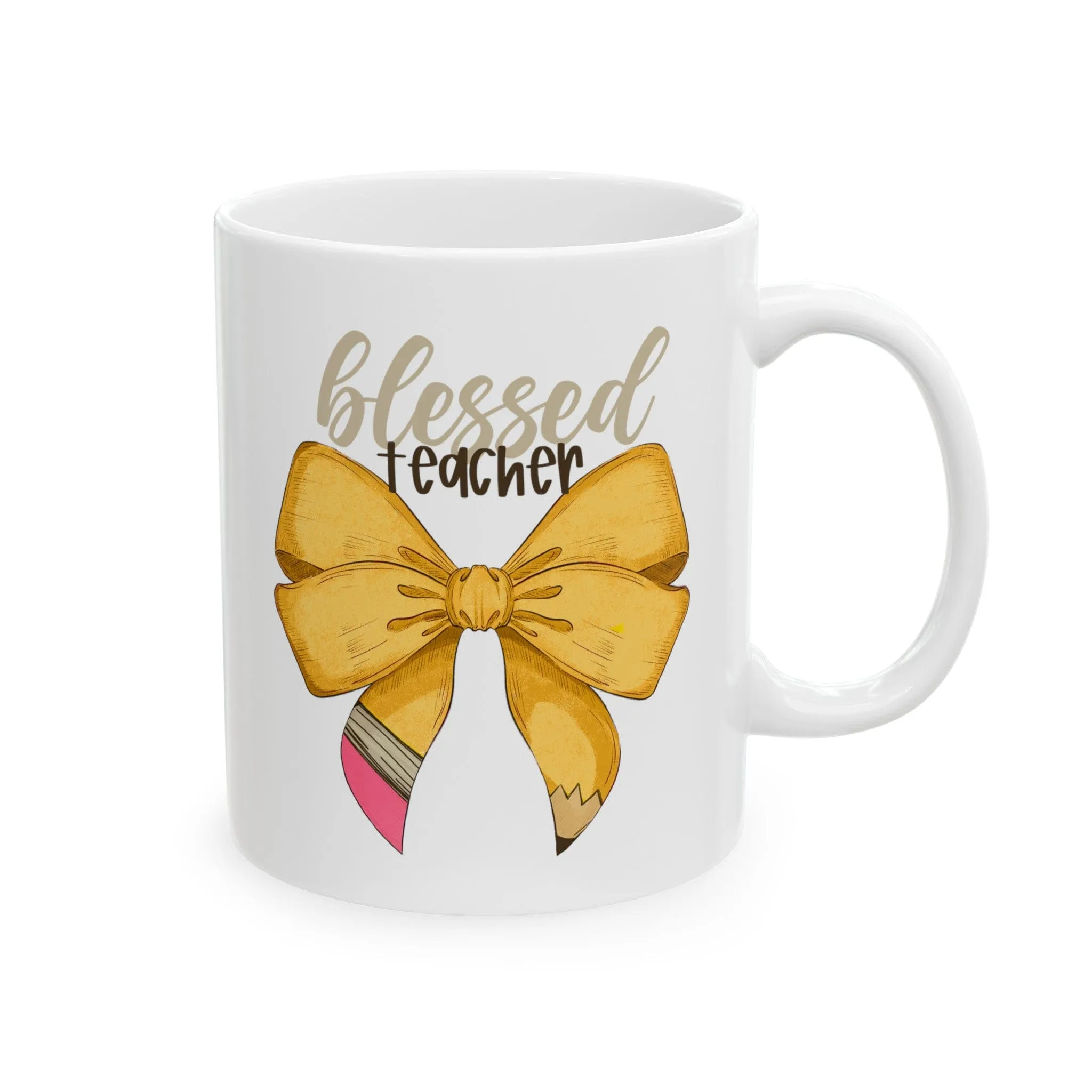 Blessed Teacher Bow 11oz Mug