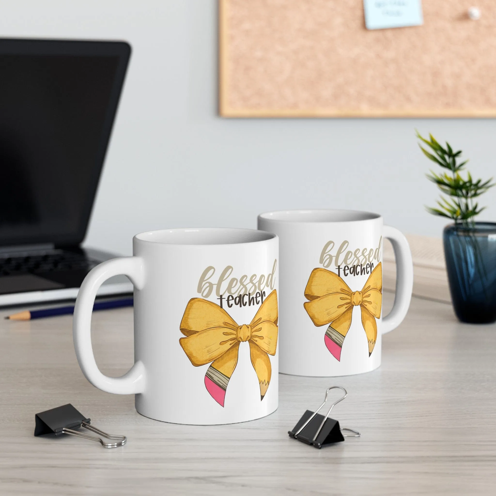 Blessed Teacher Bow 11oz Mug