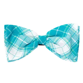 Bow Tie | Turquoise & White Madras Plaid