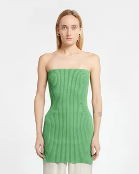 Brynn - Ribbed Sleeveless Top - Green