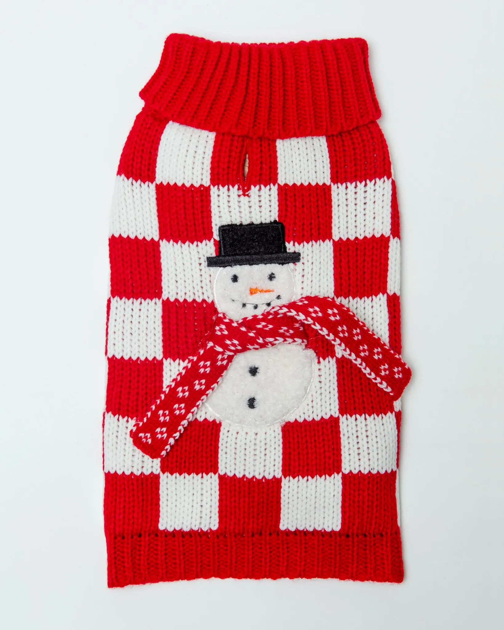 Checkerboard Snowman Sweater for Dogs (FINAL SALE)