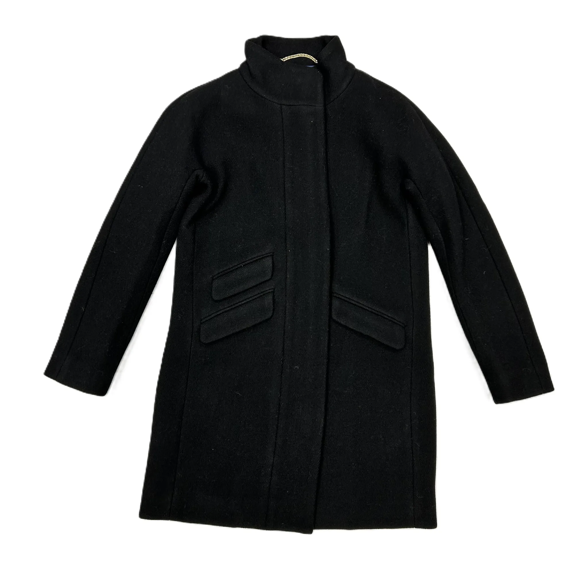 Coat Peacoat By J. Crew In Black, Size: Xs