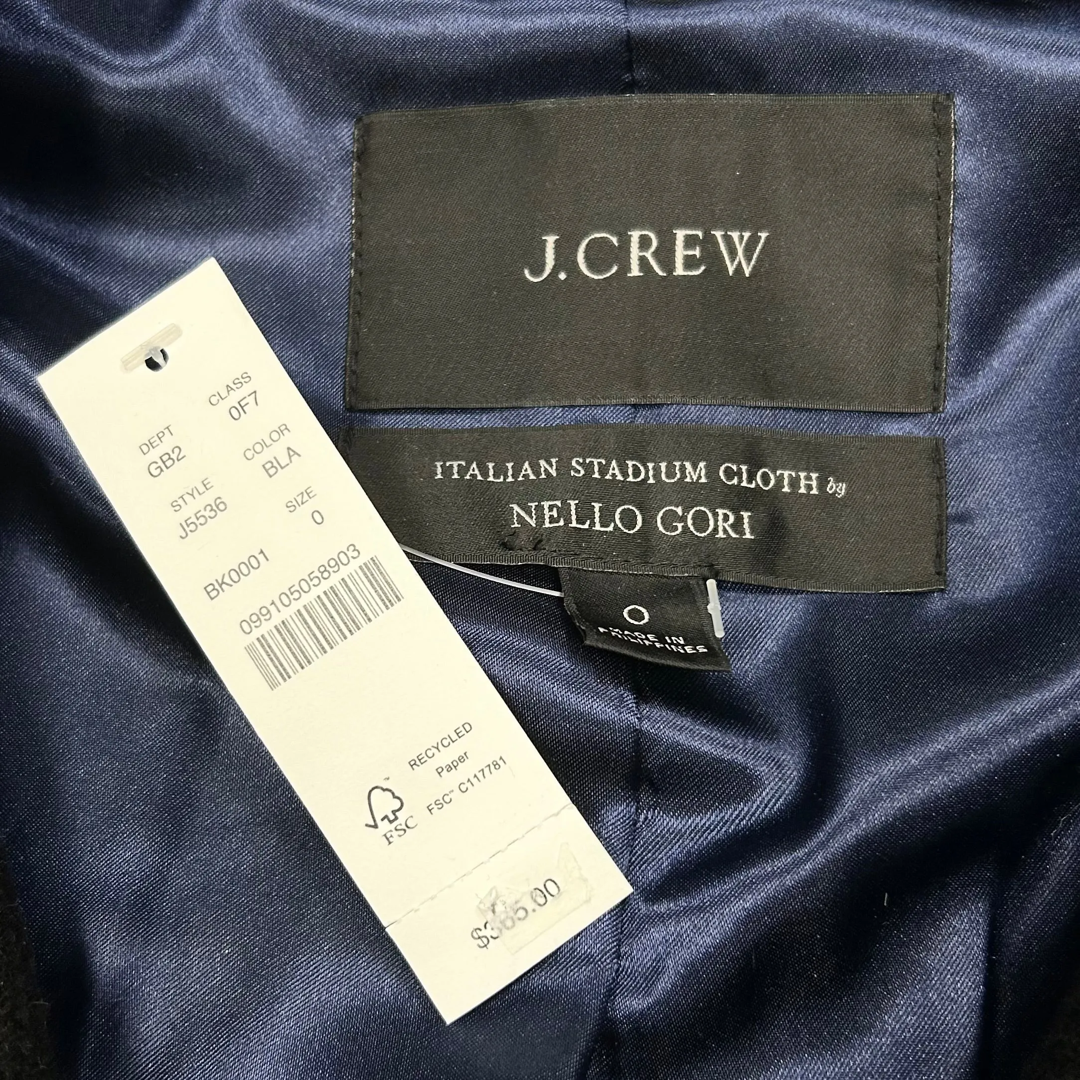 Coat Peacoat By J. Crew In Black, Size: Xs