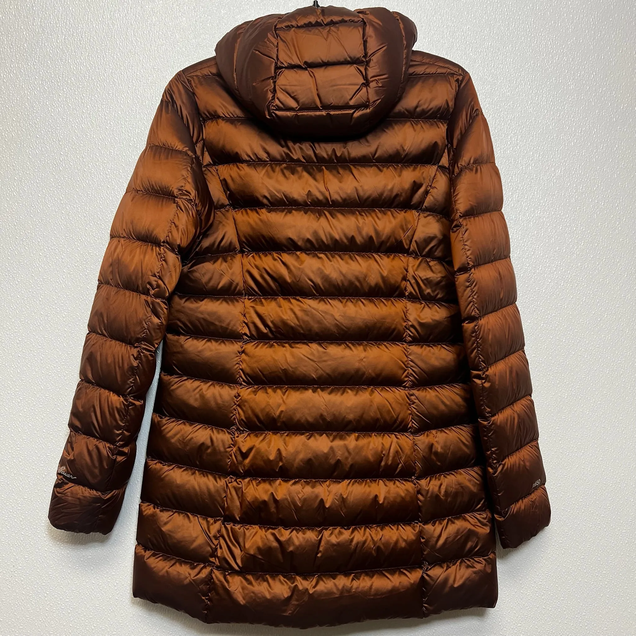 Coat Puffer & Quilted By Eddie Bauer O In Bronze, Size: M