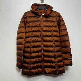 Coat Puffer & Quilted By Eddie Bauer O In Bronze, Size: M