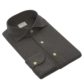 Cotton-Cashmere Blend Shirt in Grey