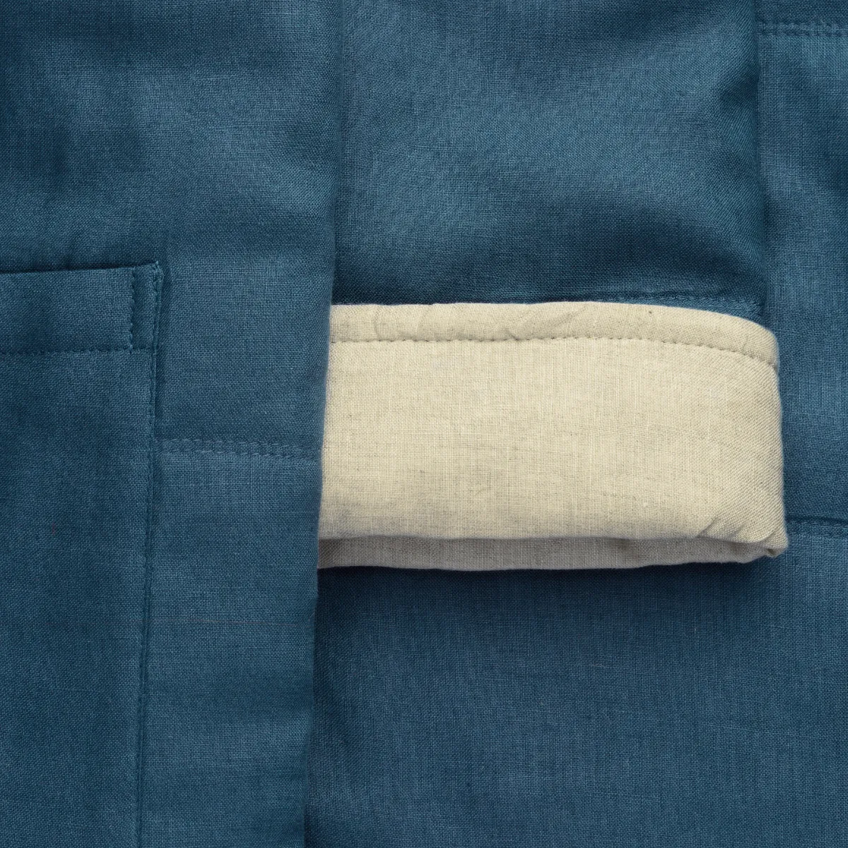 Deep Teal Linen Housecoat