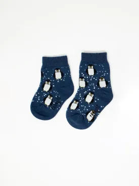 DONA PENGUIN SOCKS - BLUE