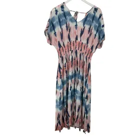 Dress Casual Maxi By Clothes Mentor In Blue & Pink, Size: L