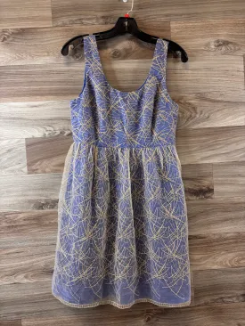 Dress Casual Midi By Clothes Mentor In Blue & Gold, Size: Large