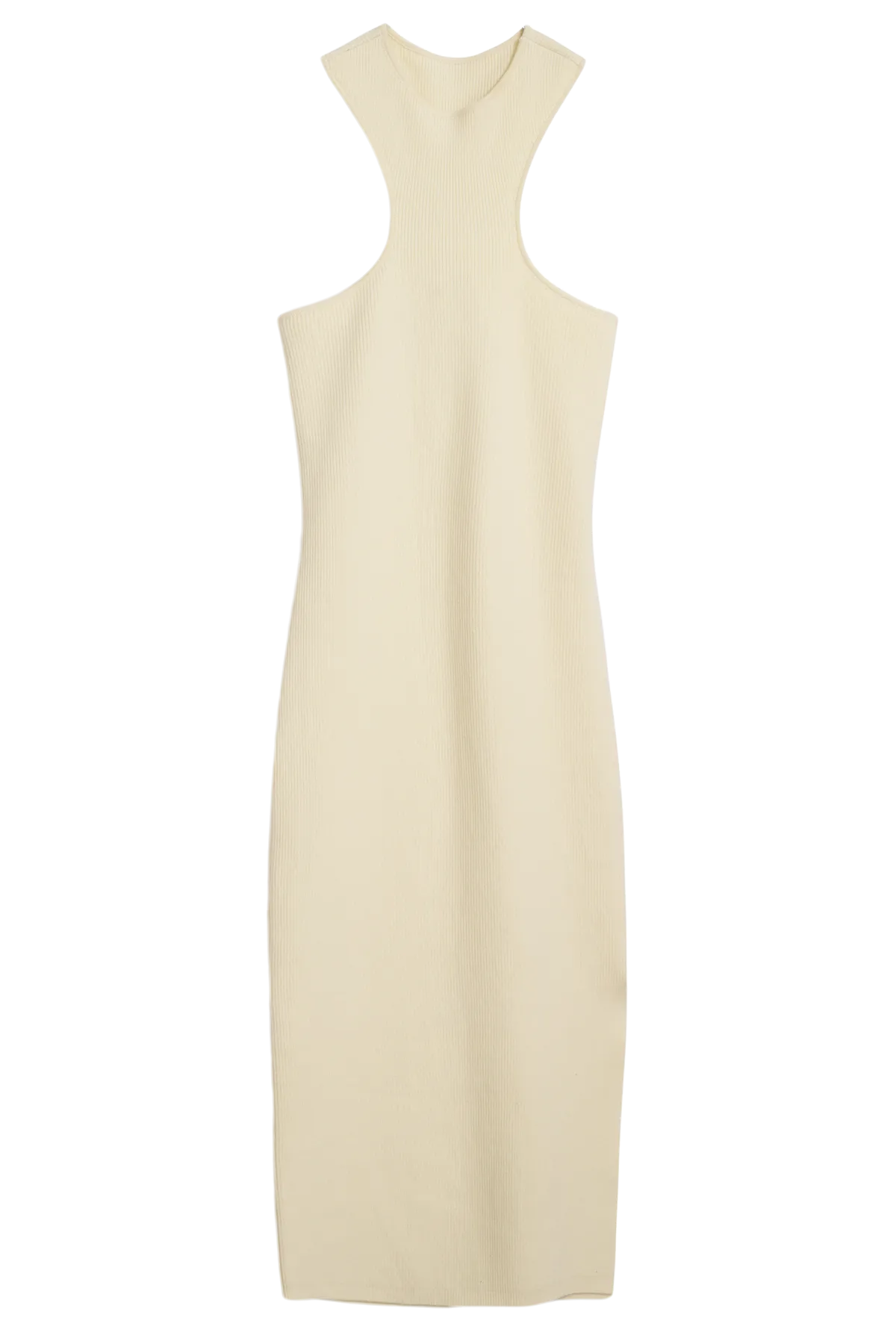 DSTLD Twist Midi Dress in Buttercream