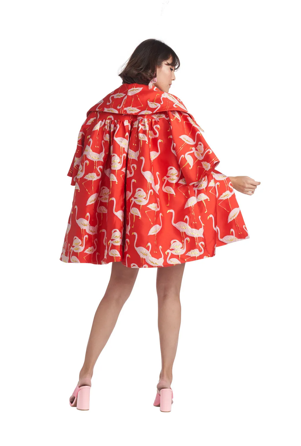 Flamingo Car Coat - Red