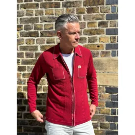 Gabicci Vintage - Serge Cherry Zip - Polo Knit