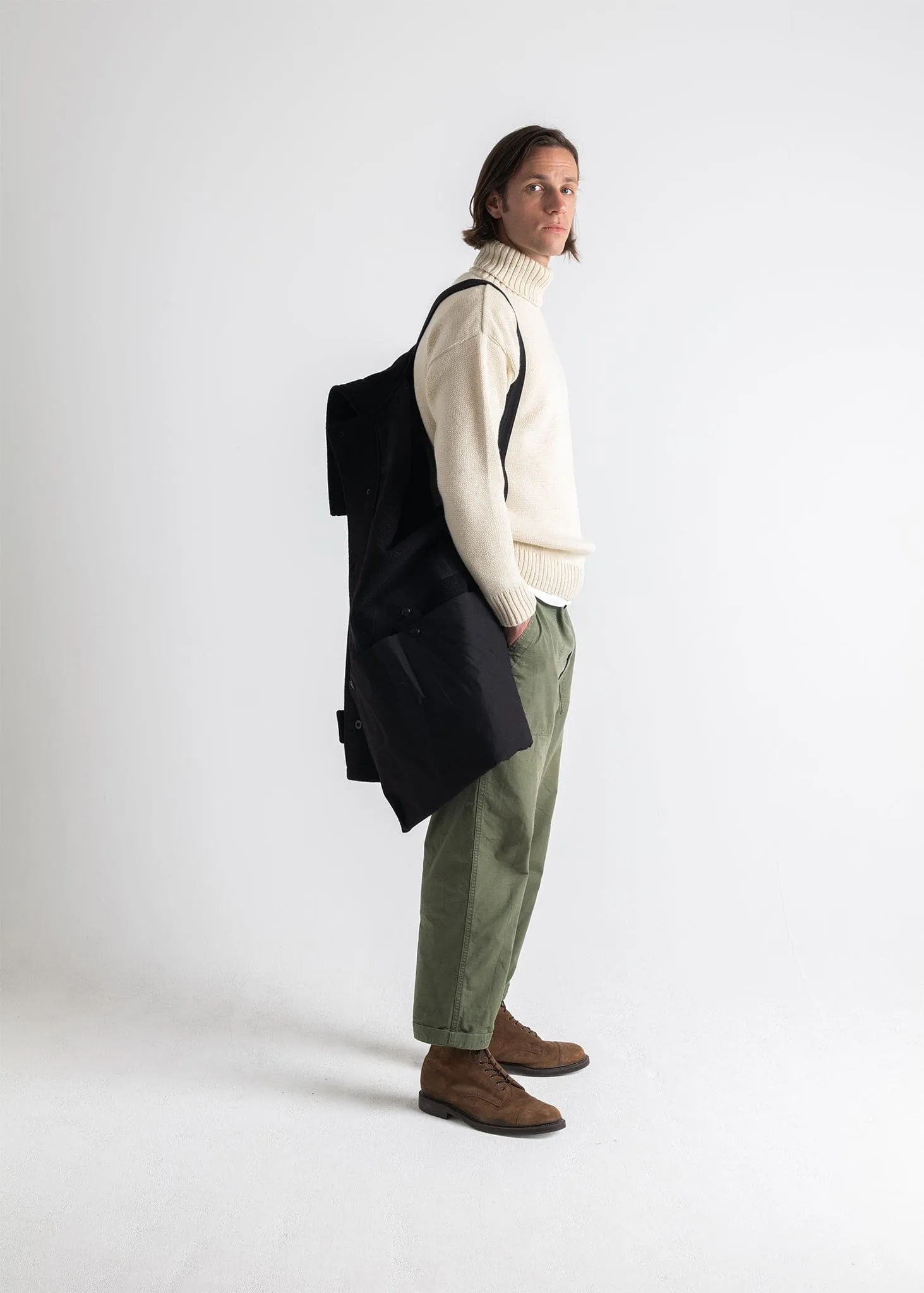 Engineered Garments X Gloverall Black Retractable Duffle - Premium Quality