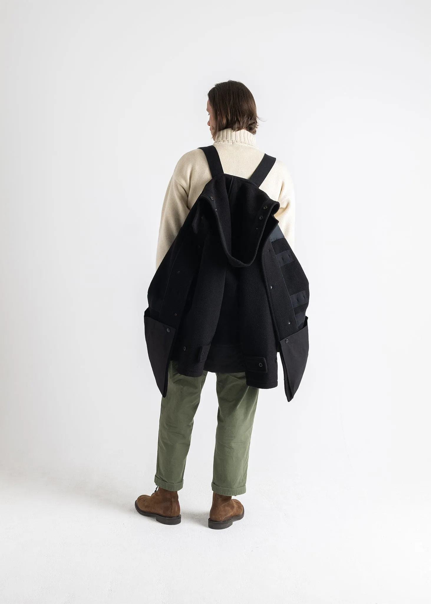 Engineered Garments X Gloverall Black Retractable Duffle - Premium Quality