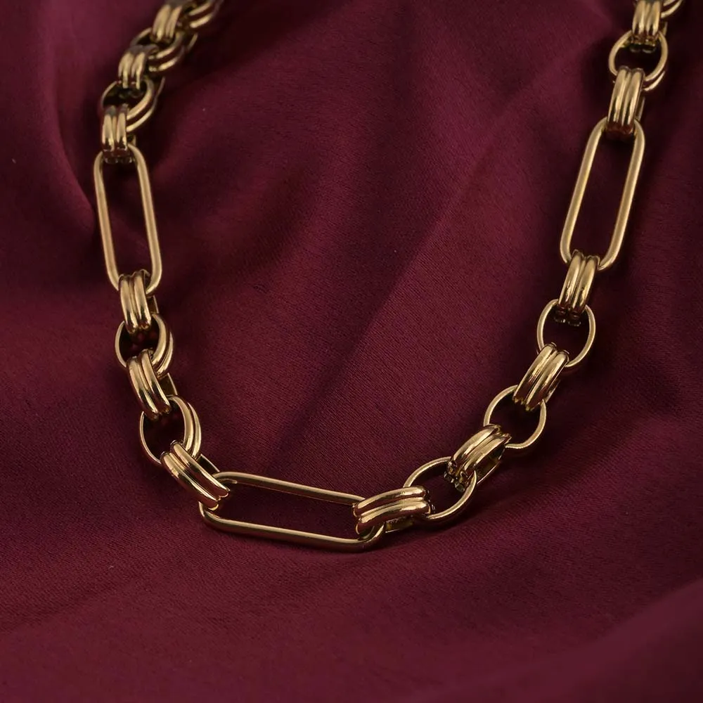 Gold Figaro Chain Necklace