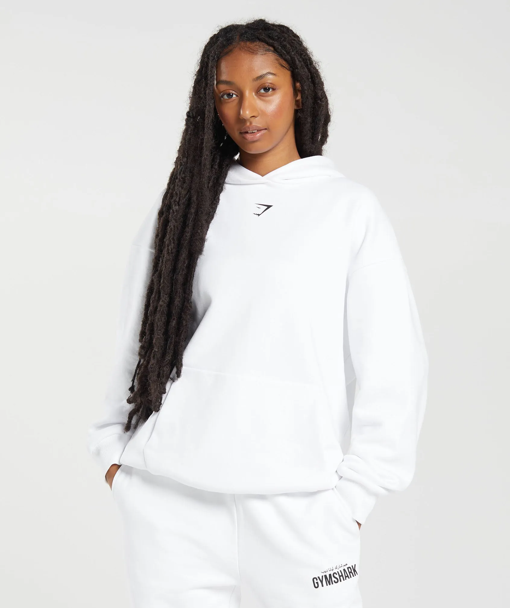 GS x Leana Deeb Oversized Hoodie - White