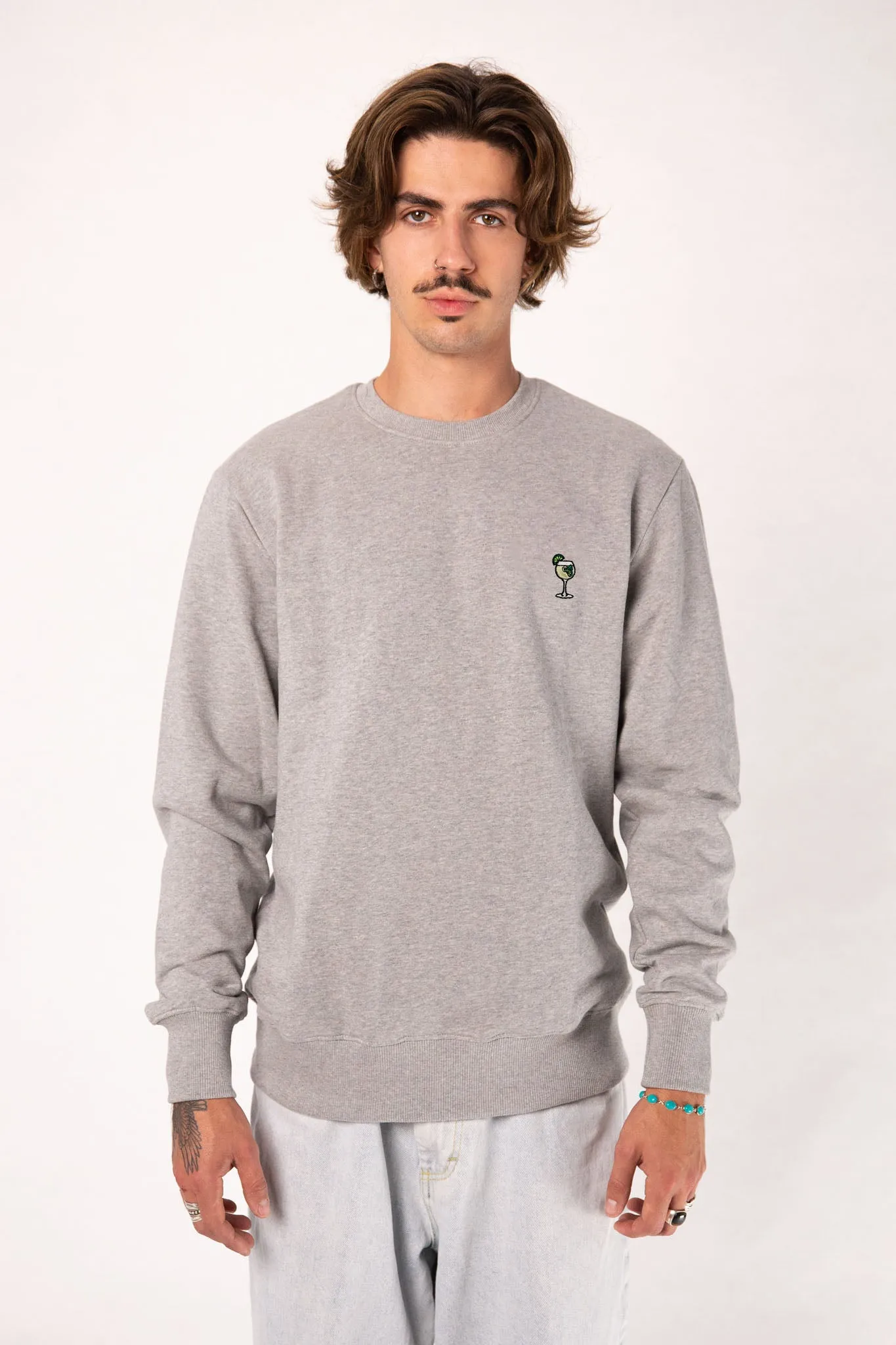 Hugo | Bestickter Bio-Baumwoll Männer Pullover