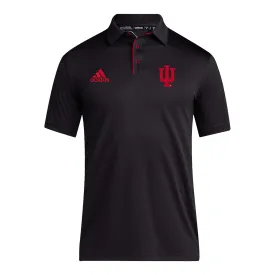 Indiana Hoosiers Adidas Coaches Black Polo