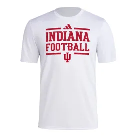 Indiana Hoosiers Adidas Football White T-Shirt