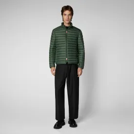 Man's free puffer jacket Alexander in thyme green