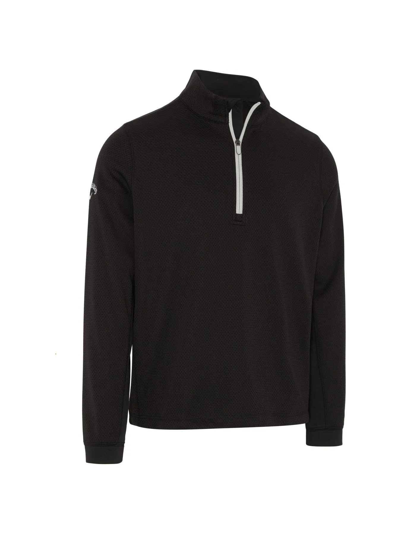 Men's Midweight 1/4 Zip Hex Pullover In Caviar