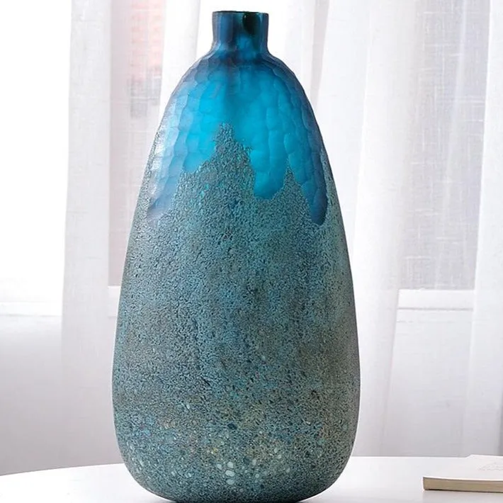 Modern Abstract Blue Glass Vase