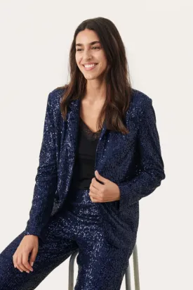 Part Two Darina Blazer in Midnight Sail Sequin