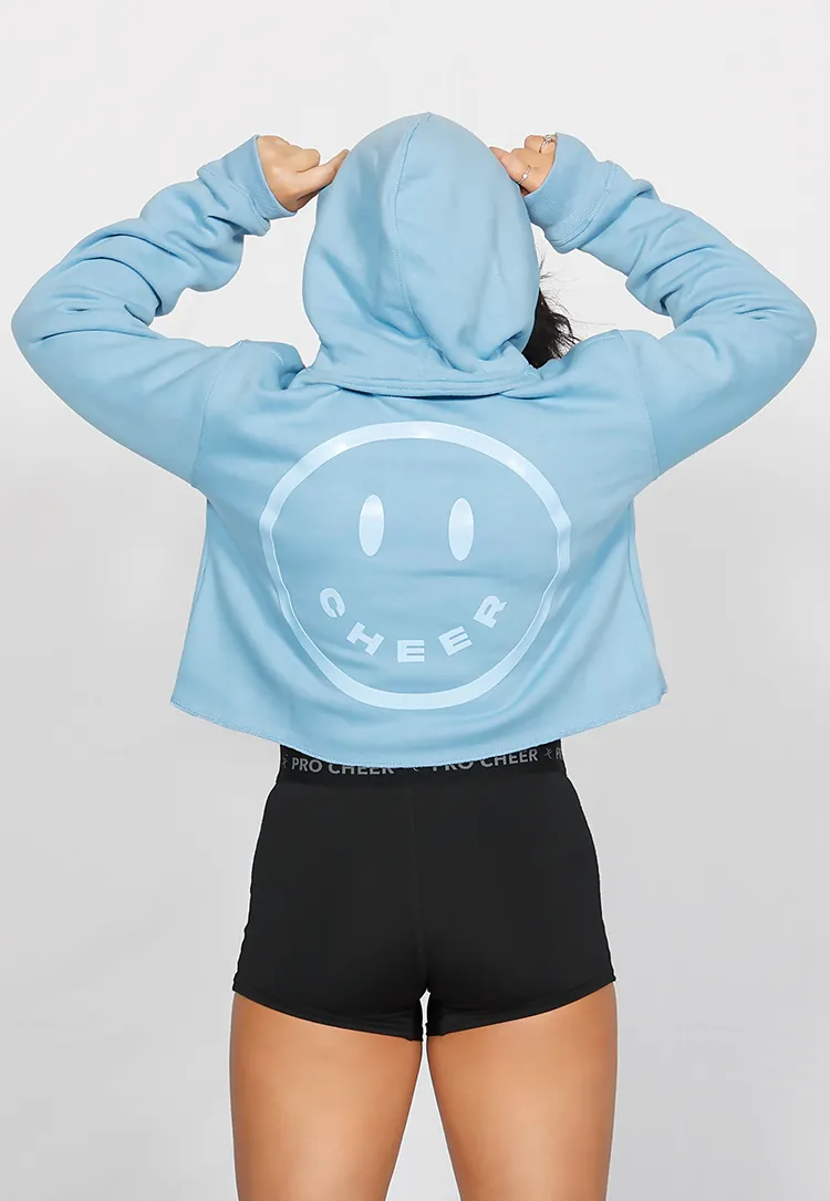 Pretty Smiley Face Crop Hoodie