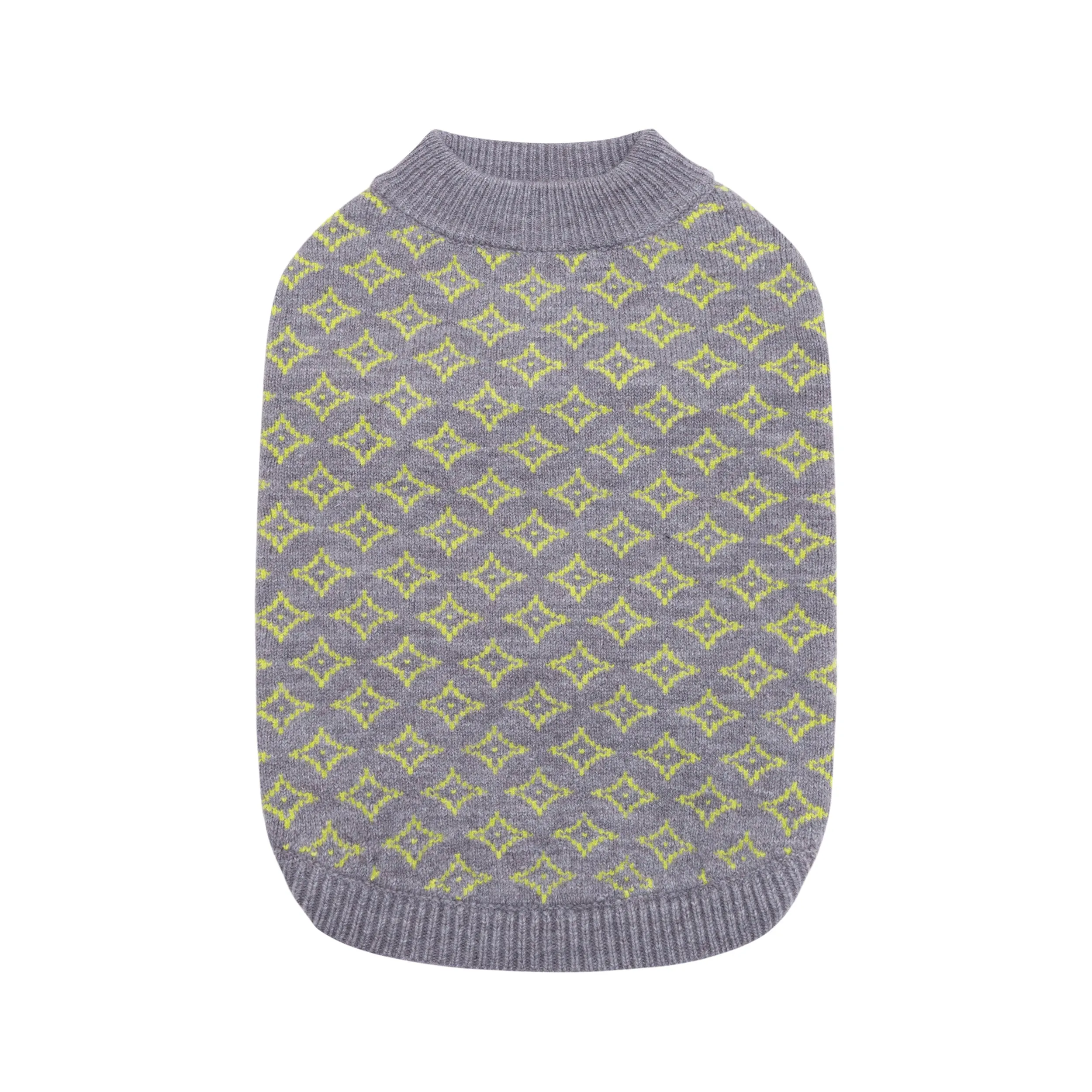 Rhombic Jacquard Short Sleeveless Jumper