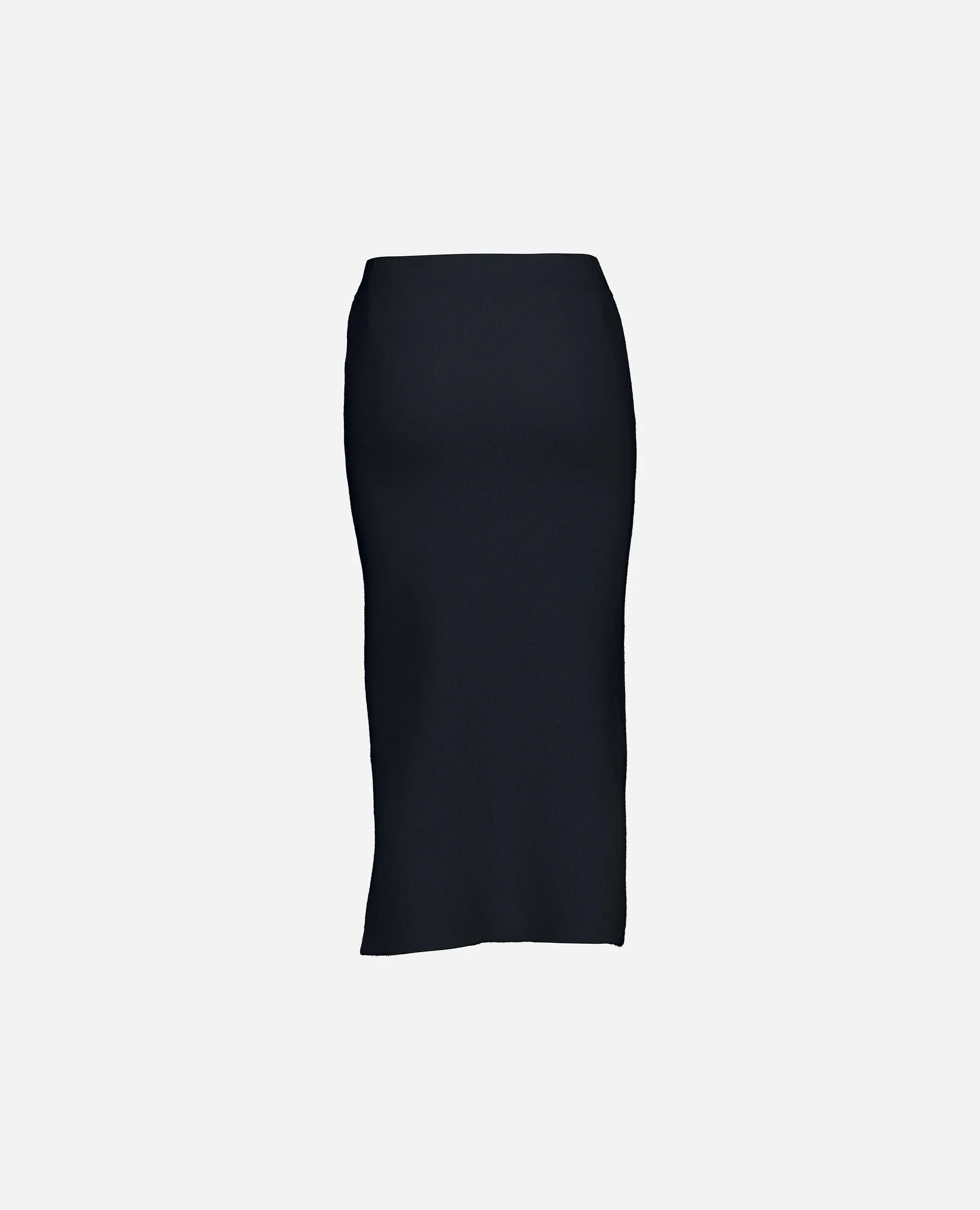 Rock aus Cashmere-Mischung in Navy