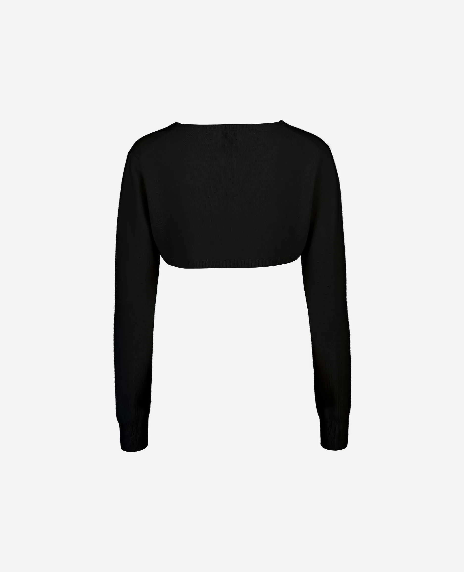 Rundhals Pullover aus Cashmere-Mischung in Schwarz