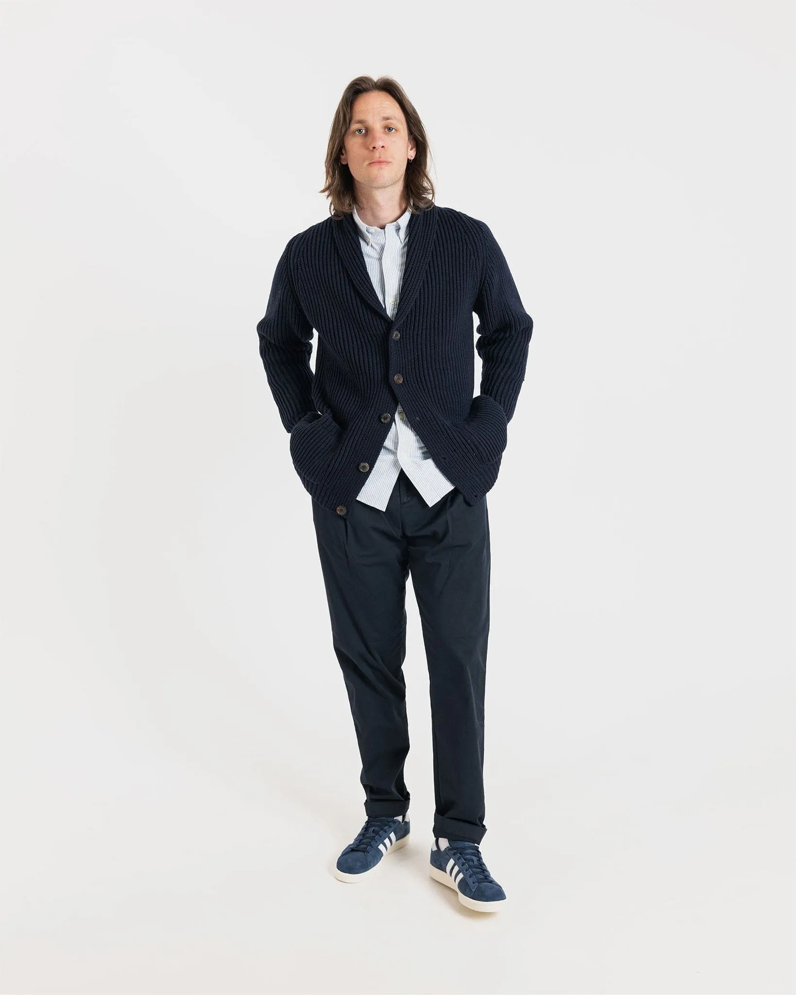 Shawl Collar Cardigan Navy